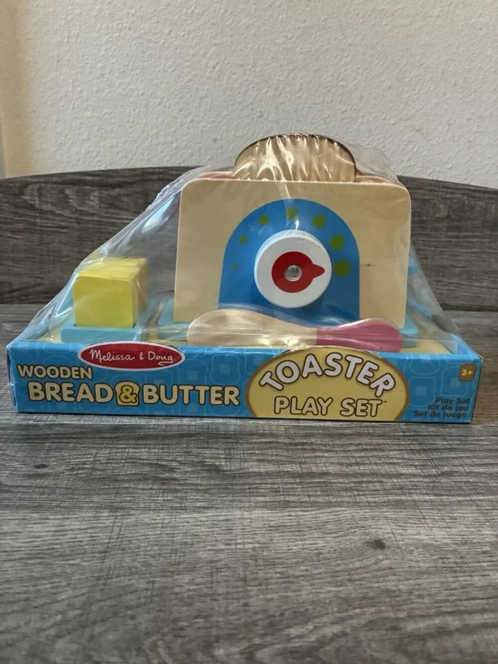 Melissa And Doug Wooden Bread And Butter Toaster Play Set
